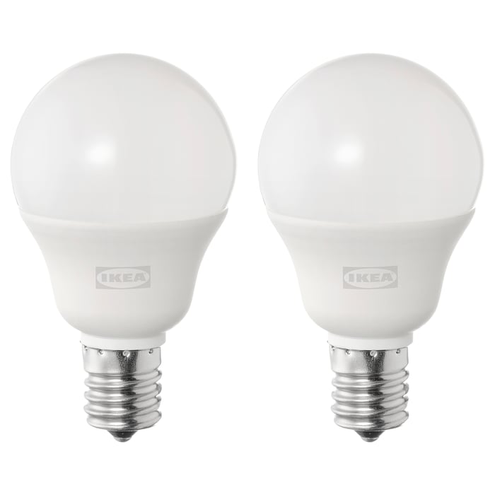 SOLHETTA LED bulb E17 440 lumen, globe opal white - IKEA