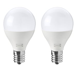 SOLHETTA LED bulb E17 810 lumen, dimmable/globe opal white, 45 mm