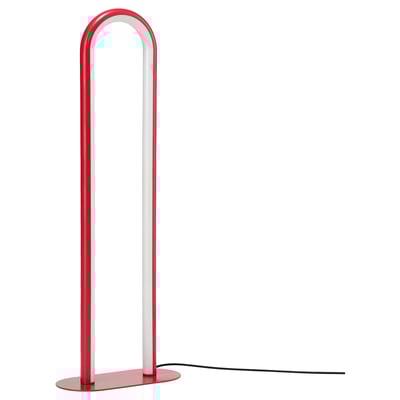 SOLVINDEN Floor lamp, dimmable/indoor red