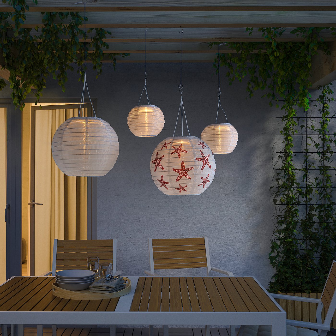 solvinden ソルヴィンデンIKEA 10本　新品未開封 SOLVINDEN ソルヴィンデン LED太陽電池式ランタン, 屋外用