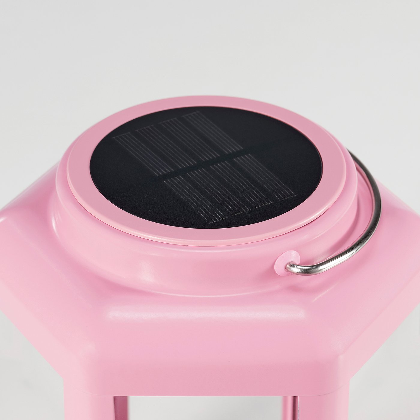 SOLVINDEN LED solar-powered table lamp, lantern/pink, 17 cm - IKEA