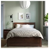 SONGESAND Bed frame, brown/Lönset, 120x200 cm