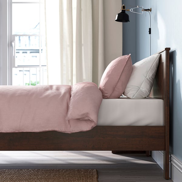 SONGESAND Bed frame, brown/Luröy, 120x200 cm