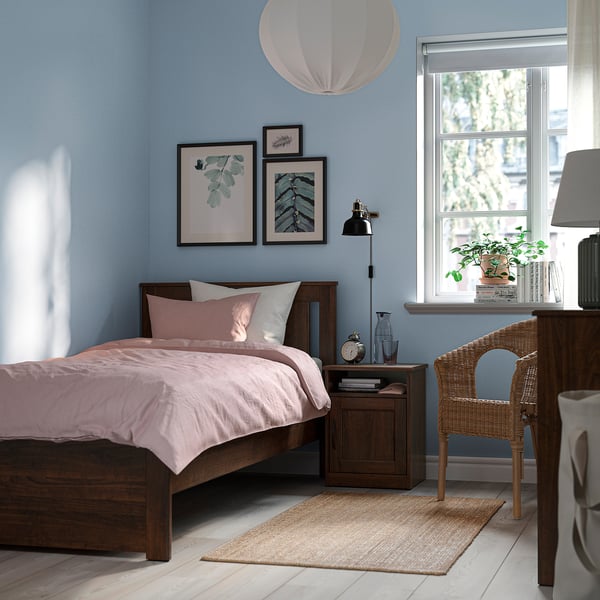 SONGESAND Bed frame, brown, 90x200 cm