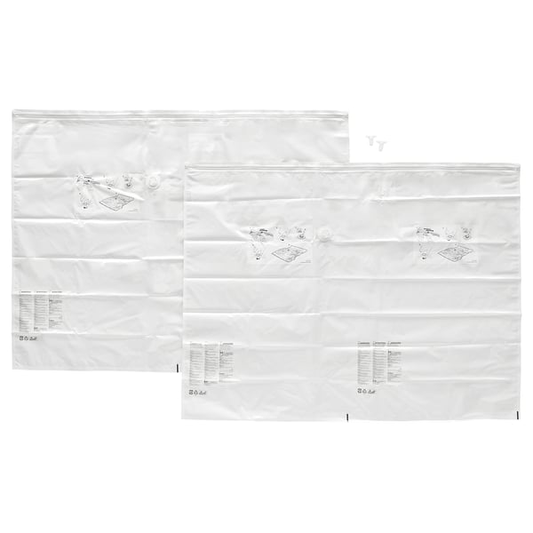 SPANTAD Vacuum-sealed bag, light grey, 100x130 cm 2 pieces
