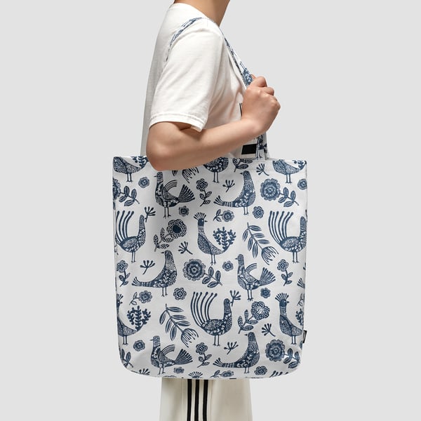 SPJUTSÖ Bag, bird blue