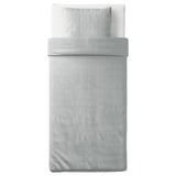 SPJUTVIAL Duvet cover and pillowcase, light grey/mélange, 150x200/50x60 cm