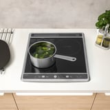STAMKUND Induction hob with radiant heater, black