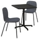 STENSELE / KARLPETTER Table and 2 chairs, anthracite anthracite/Gunnared medium grey black, 70x70 cm