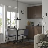 STENSELE / KARLPETTER Table and 2 chairs, anthracite anthracite/Gunnared medium grey black, 70x70 cm