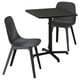 STENSELE / ODGER Table and 2 chairs, anthracite anthracite/anthracite, 70x70 cm