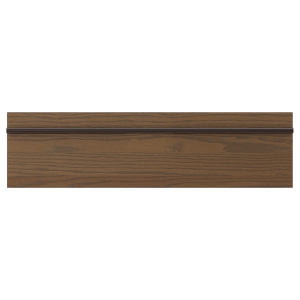 STENSTA Drawer front, dark brown ash veneer, 75x20 cm