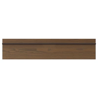 STENSTA Drawer front, dark brown ash veneer, 90x20 cm