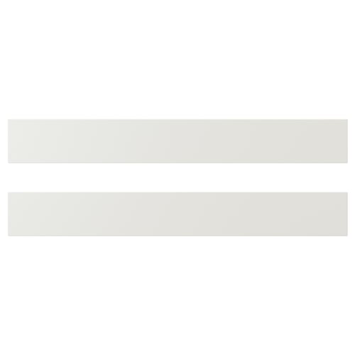 STENSUND white cabinet fronts. Metal frame, grooved panels, easy-clean lacquered surface.
