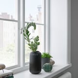 STILREN Vase, black, 22 cm