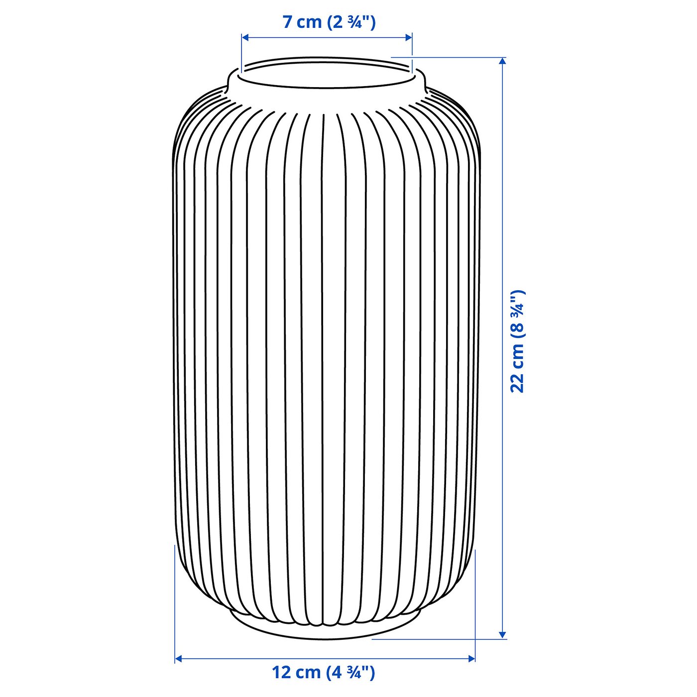 STILREN vase, white, 22 cm - IKEA