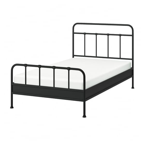 STJÄRNÖ Bed frame, anthracite/Lillhällan, 120x200 cm