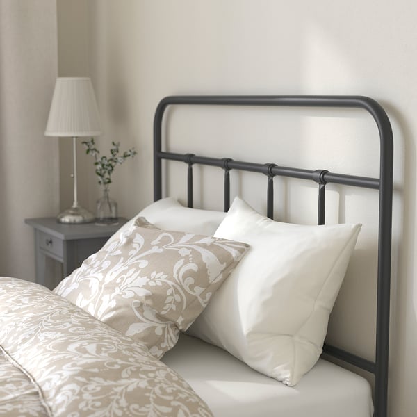 STJÄRNÖ Bed frame, anthracite/Lillhällan, 120x200 cm