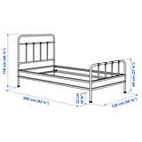 STJÄRNÖ Bed frame, anthracite/Luröy, 120x200 cm