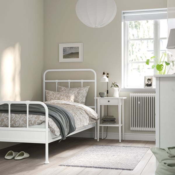 STJÄRNÖ Bed frame, white/Lillhällan, 90x200 cm