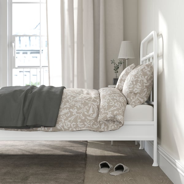 STJÄRNÖ Bed frame, white/Lillhällan, 90x200 cm
