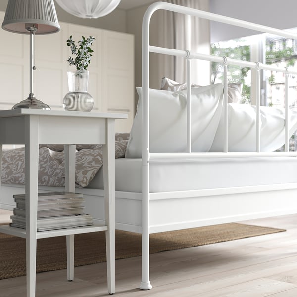 STJÄRNÖ Bed frame, white/Lillhällan, 120x200 cm