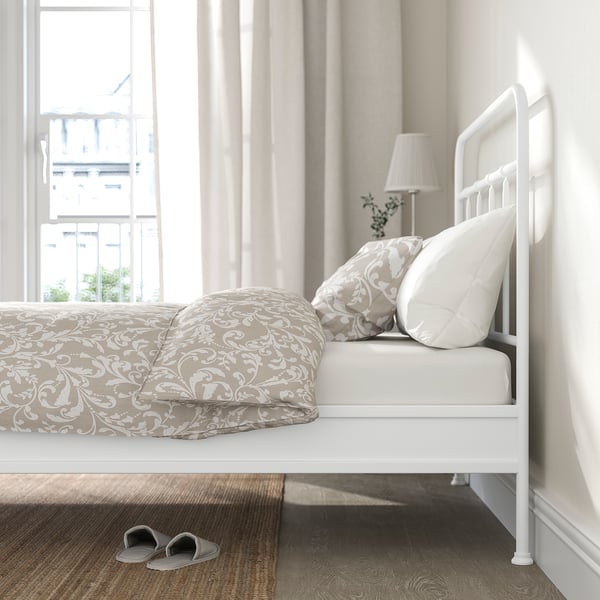 STJÄRNÖ Bed frame, white/Lillhällan, 120x200 cm
