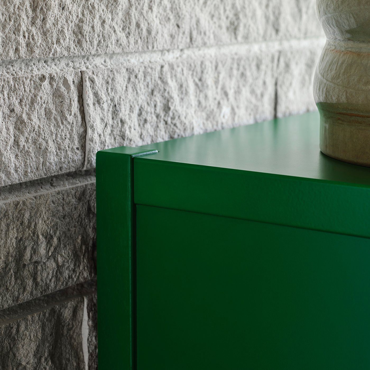 STOCKHOLM 2025 cabinet with 2 doors, green, 80x40x126 cm - IKEA
