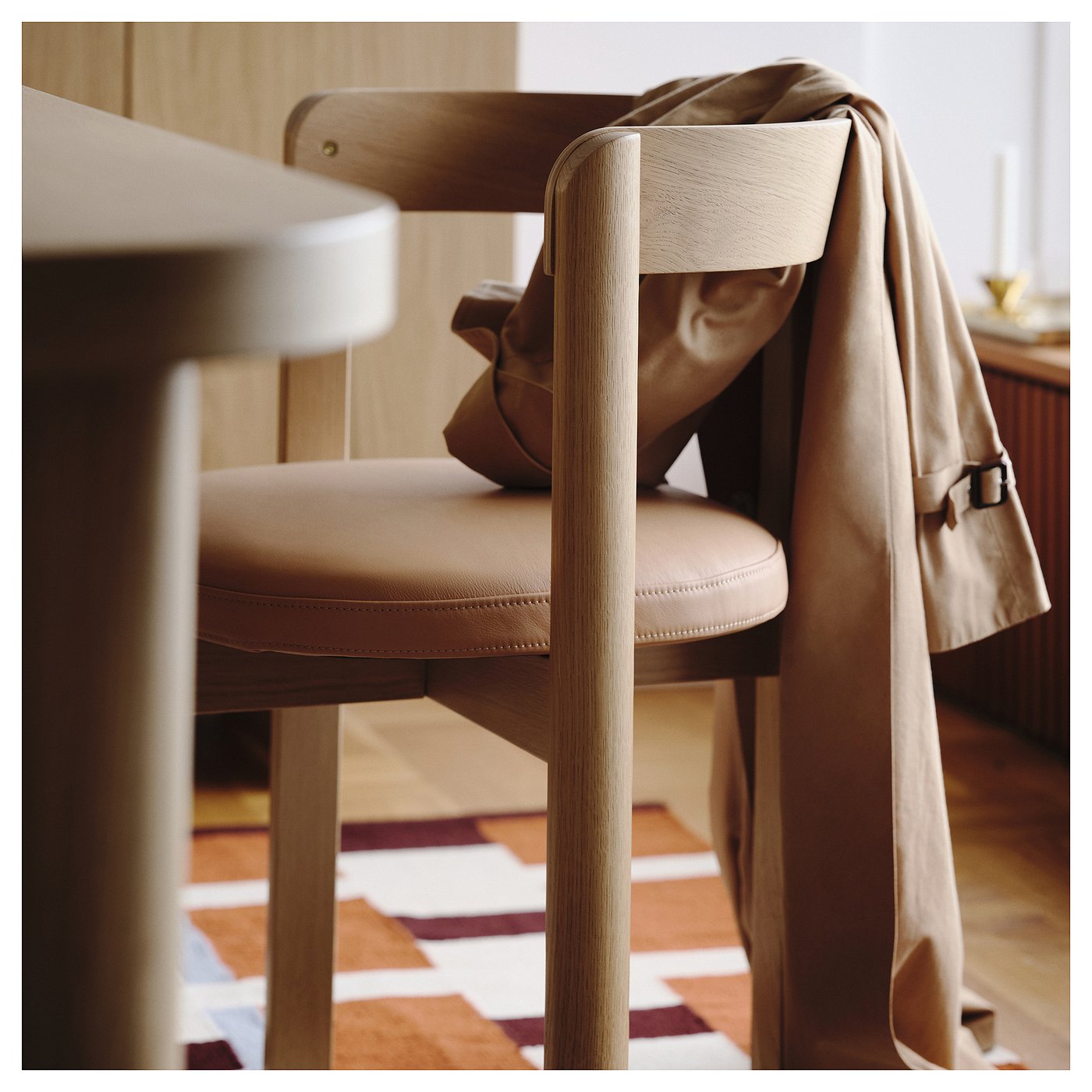 STOCKHOLM 2025 chair, oak/leather - IKEA