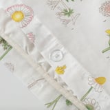 STRANDKRYPA Duvet cover and 2 pillowcases, floral patterned/white, 200x200/50x60 cm