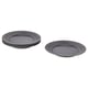STRIMMIG Plate, stoneware grey, 27 cm