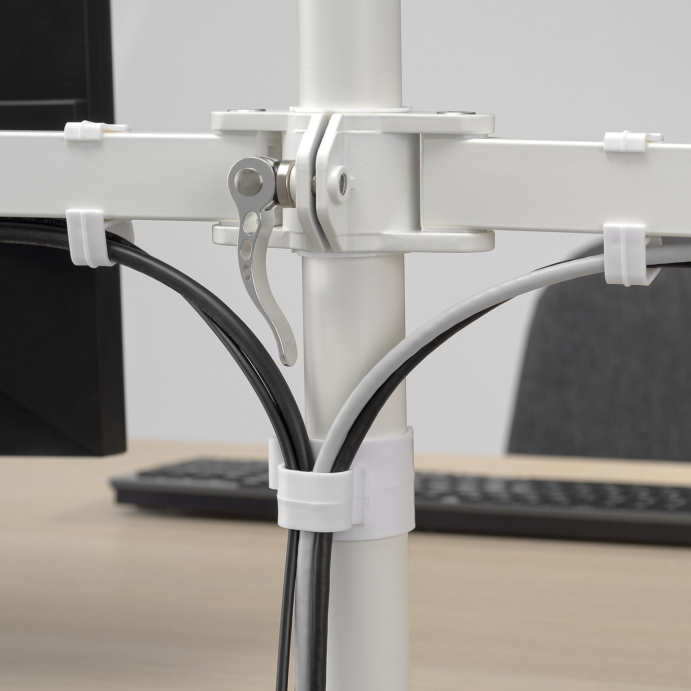 STUBBERGET bracket for 2 monitors, white - IKEA