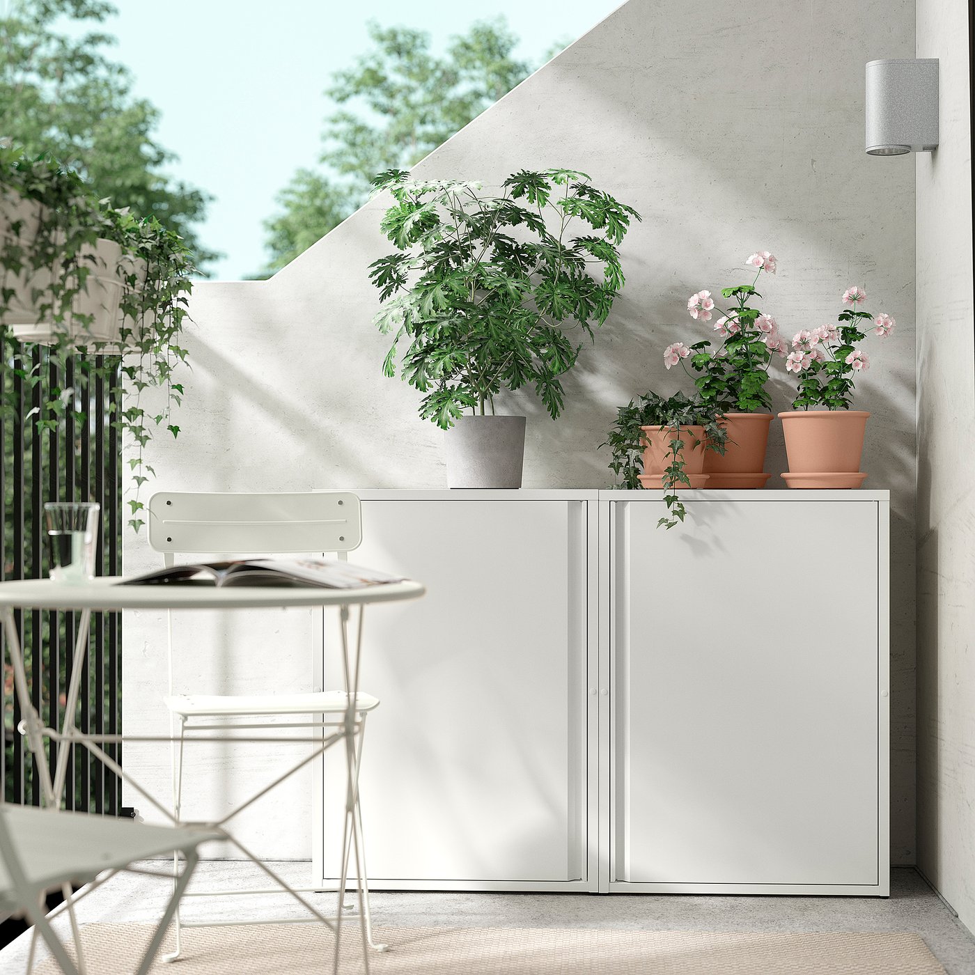 SUNDSÖ cabinet, off-white outdoor/indoor, 60x35x86 cm - IKEA