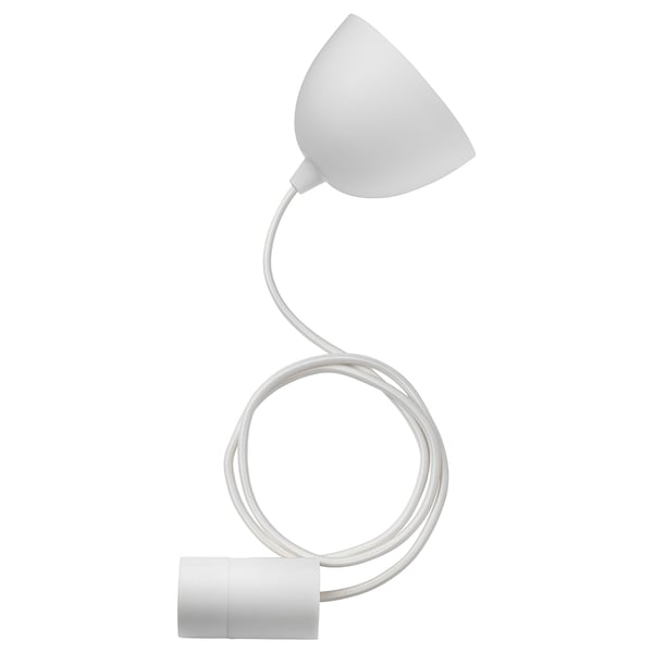 SUNNEBY Cord set, white textile, 1.0 m