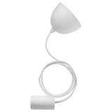 SUNNEBY Cord set, white textile, 1.0 m