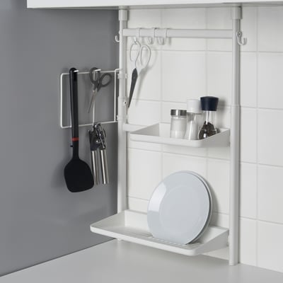 SUNNERSTA Clip-on rack with 4 hooks