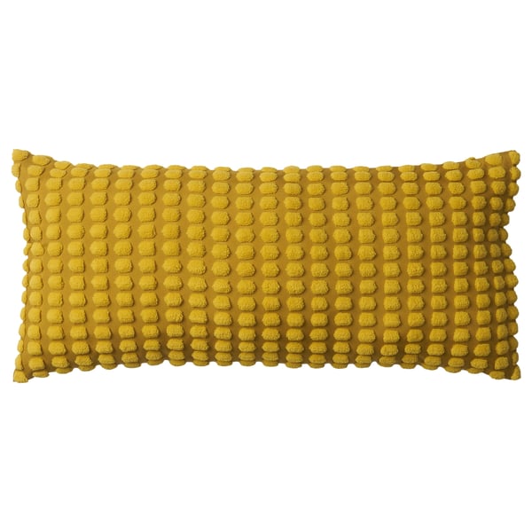 SVARTPOPPEL Cushion, yellow, 30x65 cm