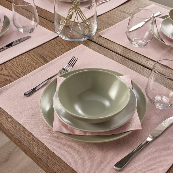 SVARTSENAP Place mat, light pink, 35x45 cm