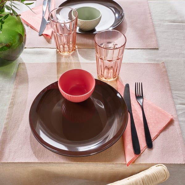 SVARTSENAP Place mat, light pink, 35x45 cm