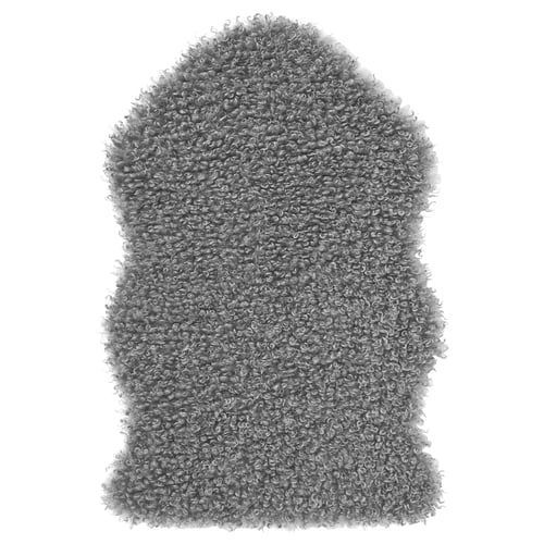 SVINDINGE grey rug, rectangular, soft, textured, recycled polyester.