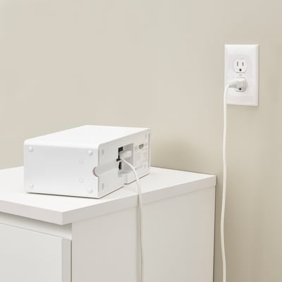 SYMFONISK Power supply cord, textile/white, 3.5 m