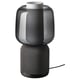 SYMFONISK Speaker lamp w Wi-Fi, glass shade, black
