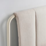 TÄLLÅSEN Upholstered bed frame with mattress, Kulsta light beige/Vesteröy extra firm, 160x200 cm