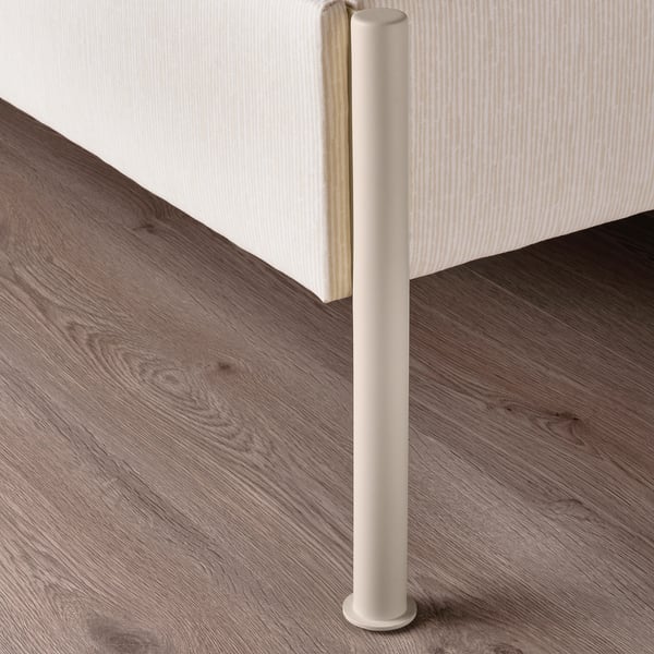 TÄLLÅSEN Upholstered bed frame with mattress, Kulsta light beige/Vesteröy extra firm, 160x200 cm