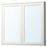 TÄNNFORSEN Mirror cabinet with doors, white, 100x15x95 cm