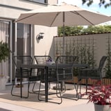 TALLSKÄR Chair with armrests, outdoor, anthracite