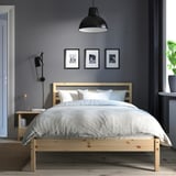 TARVA Bed frame, pine/Luröy, 120x200 cm