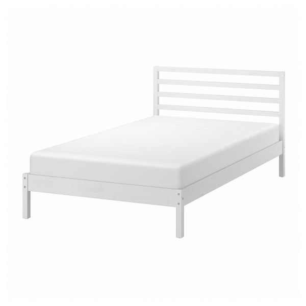 TARVA Bed frame, white stained/Lillhällan, 120x200 cm
