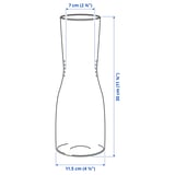 TIDVATTEN Vase, clear glass, 30 cm