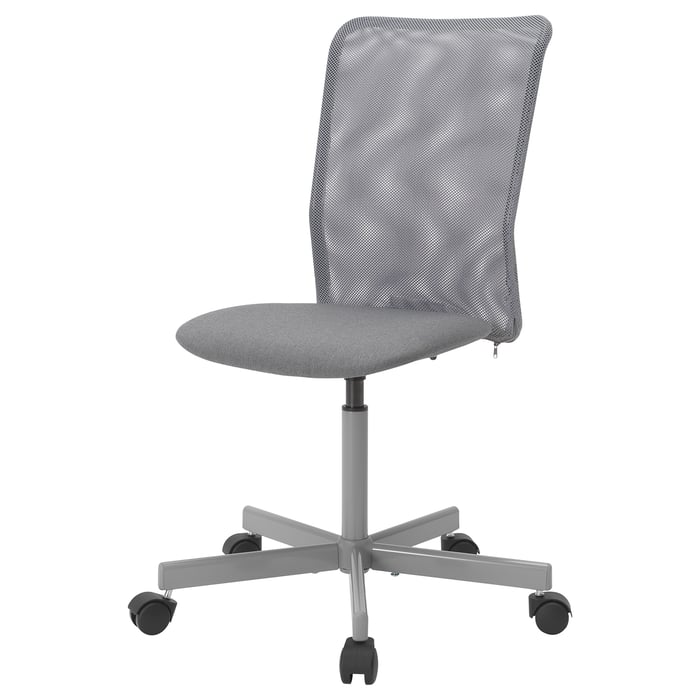 TOBERGET swivel chair, Vissle grey IKEA